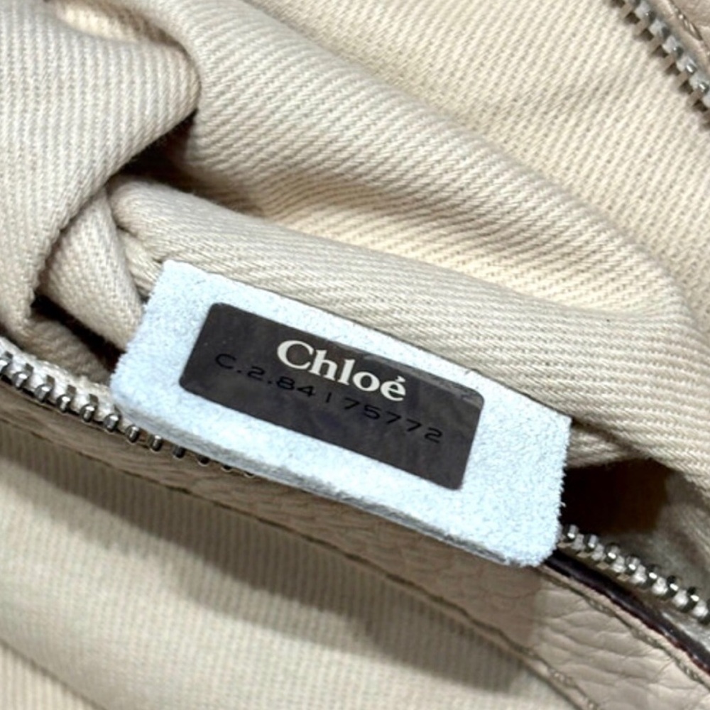 CHLOE PADDINGTON Small Ivory Leather Bag Removable Strap Lock and Key NWOT - Picture 12 of 16